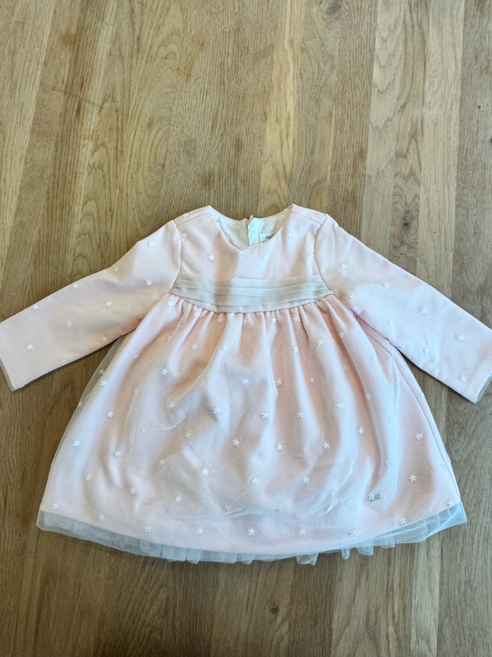 Mayoral Light Pink Embroidered Tulle Trim Formal Dress